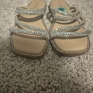 Women's Silver Strappy Sandals